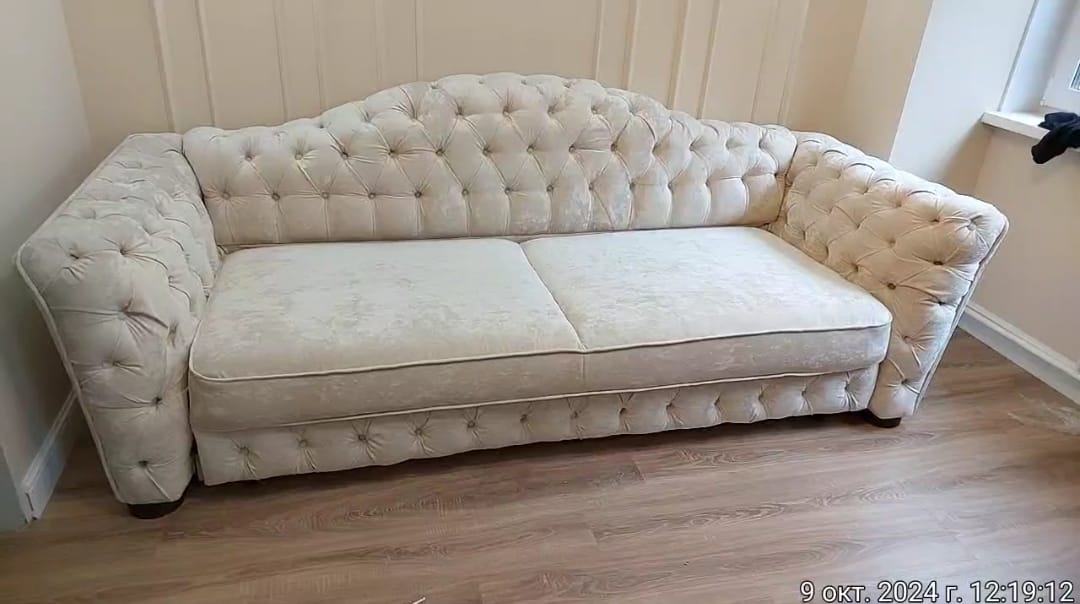 Замена обивки дивана на дому. Технопарк